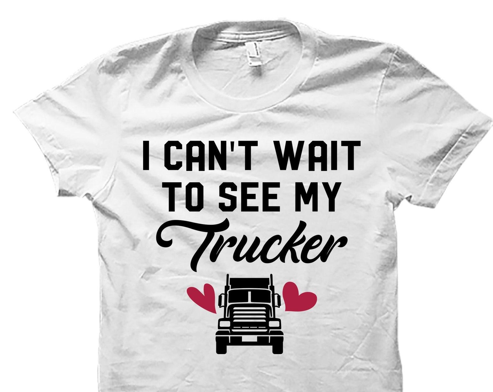 Truck Driver Wife Shirt. Trucker Wife Shirt. Truck Driver Gift. Trucker Wife Gift. Truck Shirt. Trucker T-Shirt. Truck Driver Tshirt #OS4325 S