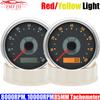 ZMFJH Retro Vintage Pointer Tachometer 8000RPM,10000RPM 85mm Tachometer Red/Yellow Backlight for Auto Car Boat Yacht Waterproof
