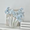Simulated Snow Lotus Artificial Flower Realistic Faux Silk Flower Bouquet with 6 Full Blooms for Vase Floral Arrangement Wedding Centerpiece Home