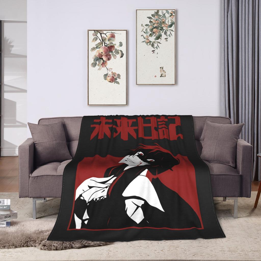 Mirai Nikki Gasai Yuno Blanket Quality Super Soft  Throw Blanket Winter Girls Boys Couch Bed Novelty Bedspread