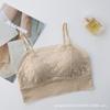 Lace Bra Suspender Adjustable Shoulder Strap Fixed Coaster Ice Silk Beautiful Back Chest Wrapped Sexy Strapless Bra