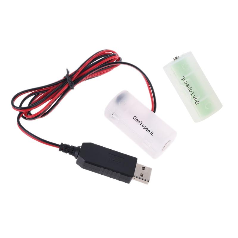 Battery Eliminator USB Power SupplyCable Replace 1.5V C Battery for Radio Electric Toy Clock LED Strip Light Calculator