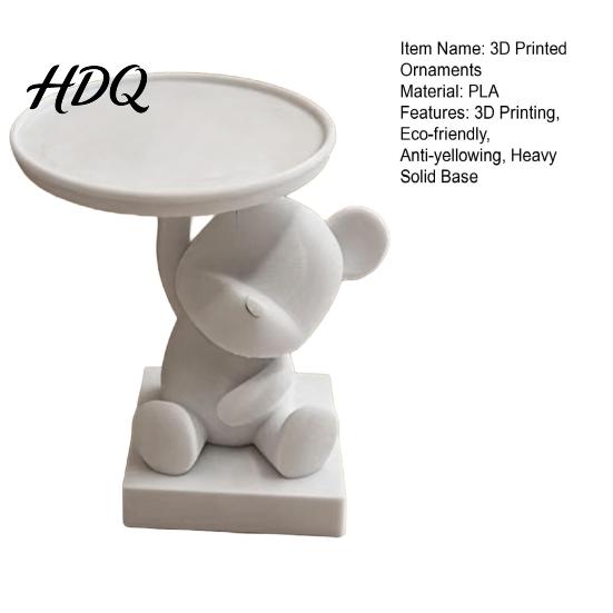 Polar Bear Tray 3D Printed Storage Tray Cute Animal Ring Holder