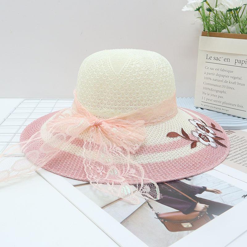 Straw Straw Hat Women's Big Eaves Beach Hat Summer Shading Sun Hat Outdoor Travel Seaside Spring and Autumn Versatile