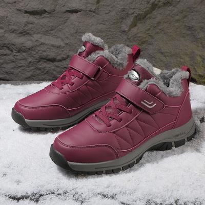 Populaire fluwelen damesschoenen winter ouderen katoenen schoenen dames klittenband warme sneeuwlaarzen wandelschoenen heren- en damessportschoenen