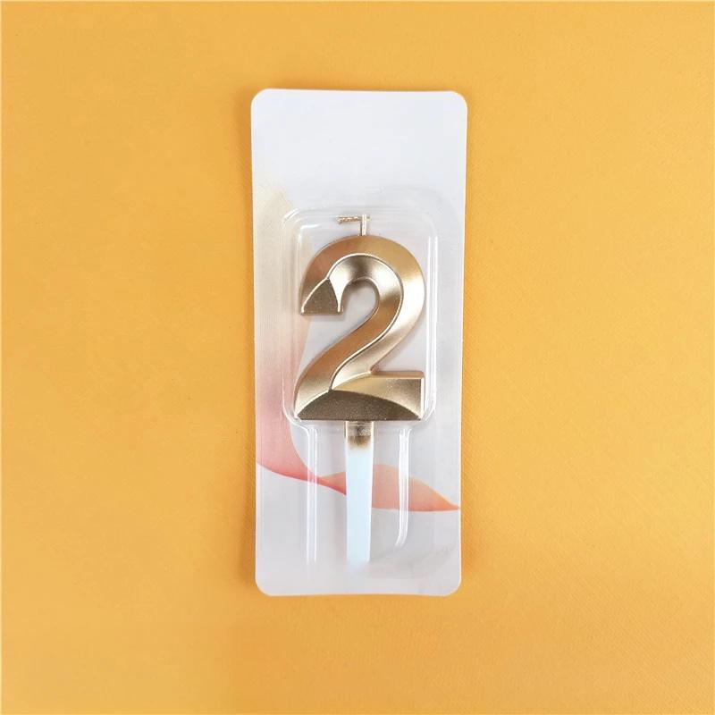 3D Number Cake Decorating Candle Glitter Birthday Candles Digital Candle Cake Topper Birthday Party Wedding Cake Decor