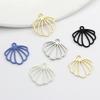 5Pcs Zinc Alloy Scallop Charms Hollow Out DIY Jewelry Earring Making Accessories Scallop Pendant