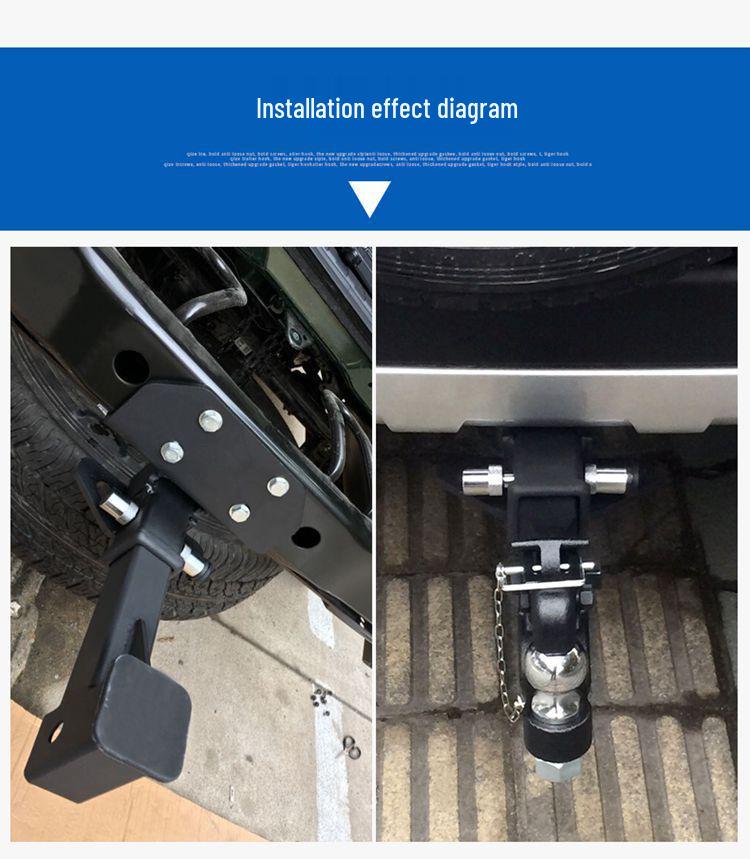 Prado Off-Road Tow Bar with Square Rear Bumper and Anti-Collision Feature