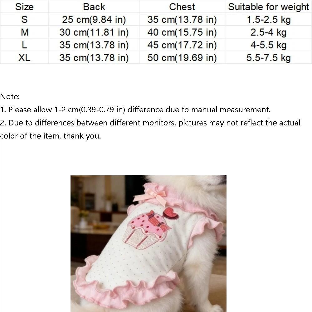 Breathable Pet Dress Shirt Ruffles Design Pet Princess Dress Dog Floral Lace Skirt Photography