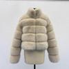S-6XL large size women's fox fur coat, winter new fashionable versatile environmentally friendly artificial fur coat