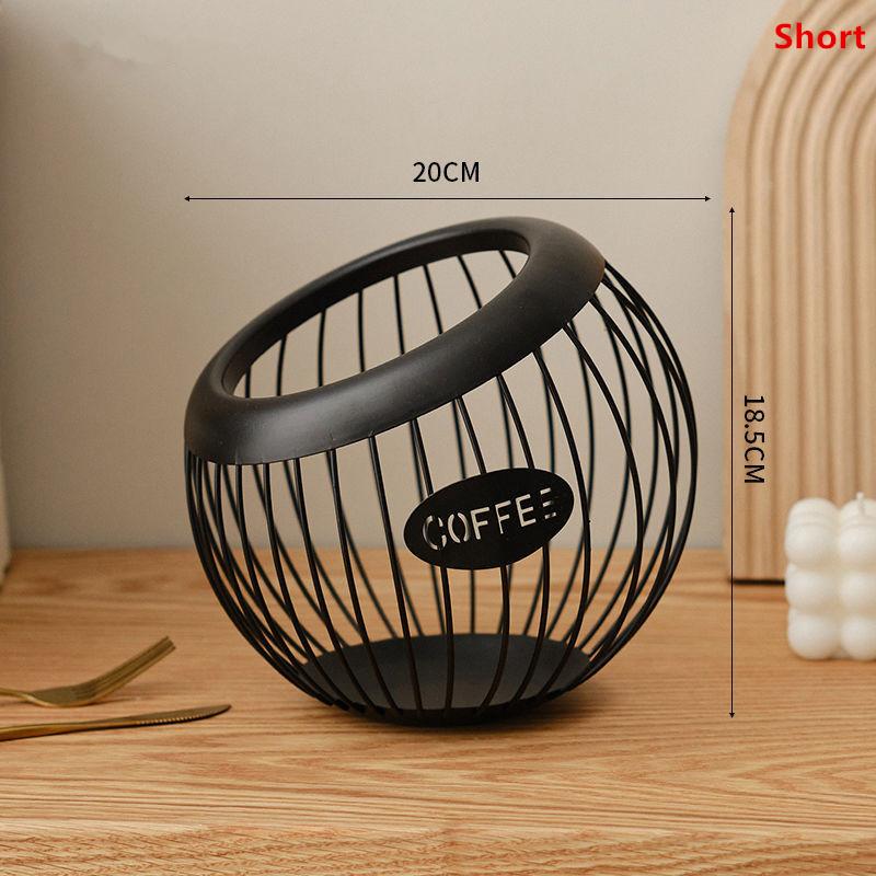 1PCS Iron Coffee Capsule Holder Fruit Snack Storage Rack Multifunctional Hollow Coffee Pod Storage Rack Suitable For Home Cafes