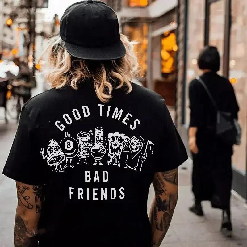 Gothic Harajuku Biker Skull Graphic Tshirts Men Fashion Trend Short Sleev Tops Dark Punk Skulls Retro T Shirt Male Oversized Tee