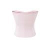Kardashian Style Strapless Nude Tank Top with Chest Pads and High Elasticity for Women