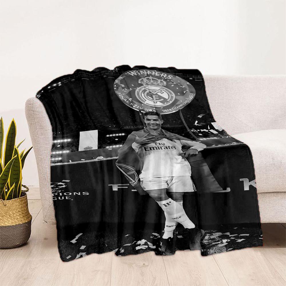 Ronaldo's Legacy Soccer Blanket Warmthful Decor Suitable for Bedding Picnics Seaside for All Occasions Warmthful Decor