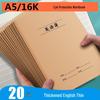 Large Kraft Paper English Notebook, Thickened, for Grades 3-6, Middle School and Elementary Students