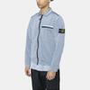 STONE ISLAND Metal Nylon Series Solid Color Polo Collar Single Pocket Logo Long Sleeve Jacket Men Jackets Sky-Blue 801511219-V0041