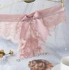 Úžasné ženy Spodní prádlo Bowknot Krajka Spodní prádlo Dámské Sexy T-záda Tanga Průhledné Kalhotky Japonský styl Transparentní kalhotky