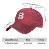 Orange Bitcoin Logo Unisex Women Baseball Caps Distressed Denim Washed Hats Cap Retro Outdoor Workouts Headwear