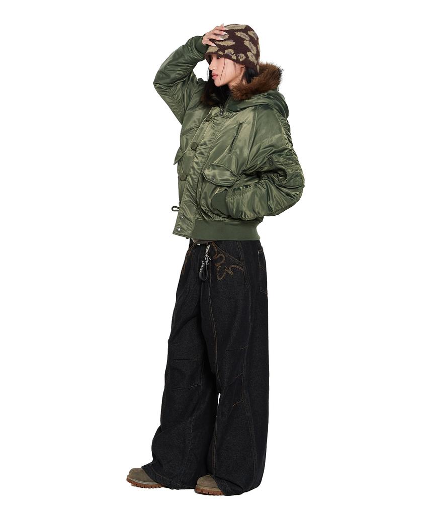 AAKAM Camouflage Fuzzy Beanie (Brown)