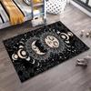Vintage Black Moon and Sun Pattern Rug with Celestial Design Suitable for use as an anti-slip for living room bedroom sofas