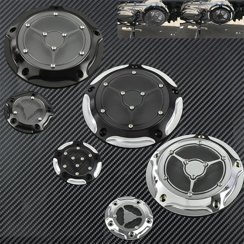 Motorcycle 5 Holes Derby Clutch Timing Timer Cover Engine Covers For Harley Dyna Touring Softail Electra Glide FLHR FXD 99-2017