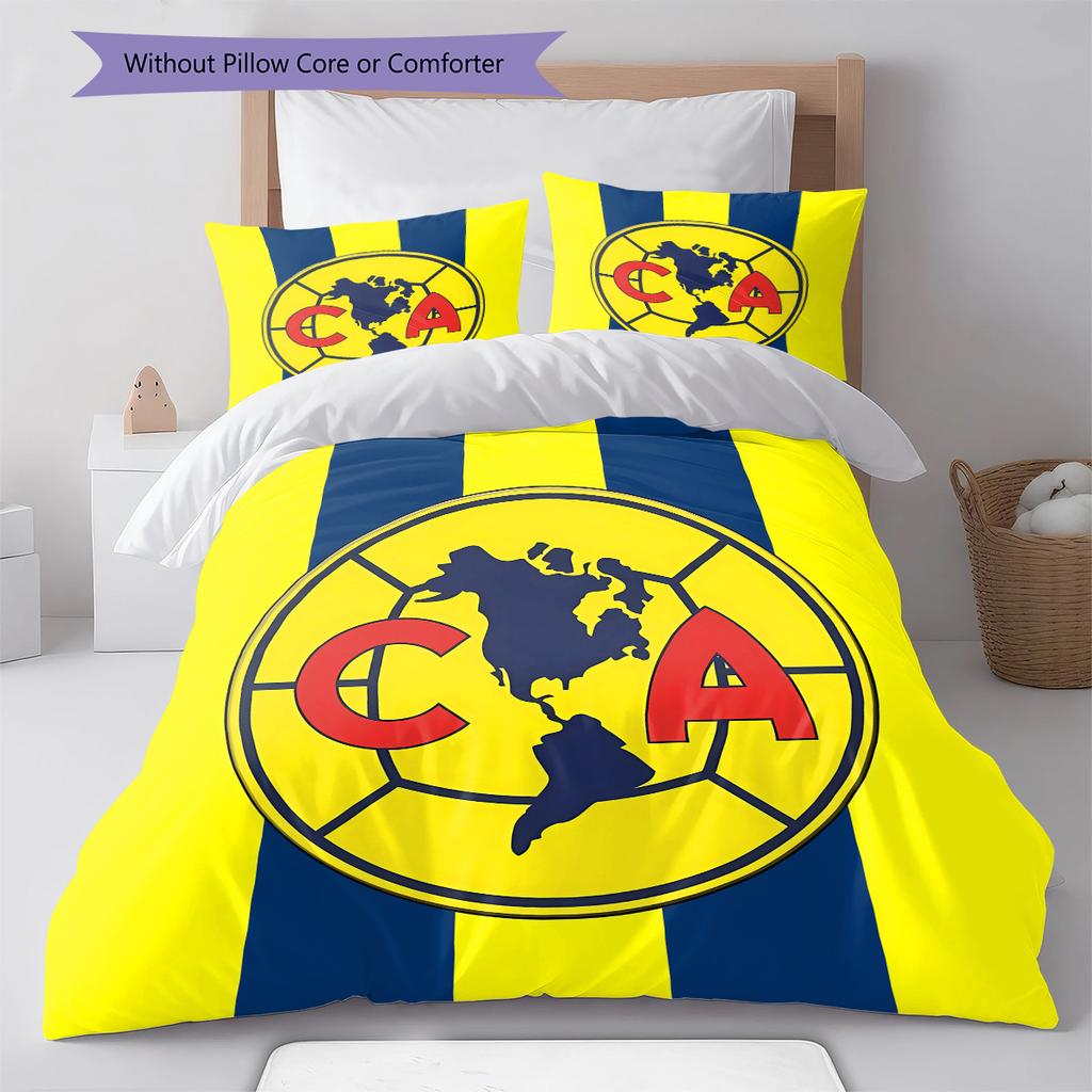 America Football Club Pattern Bedding,Quilt Set Quilt Cover Pillowcase Home Birthday Gift (1 * duvet cover + 2 * pillowcase, without core)