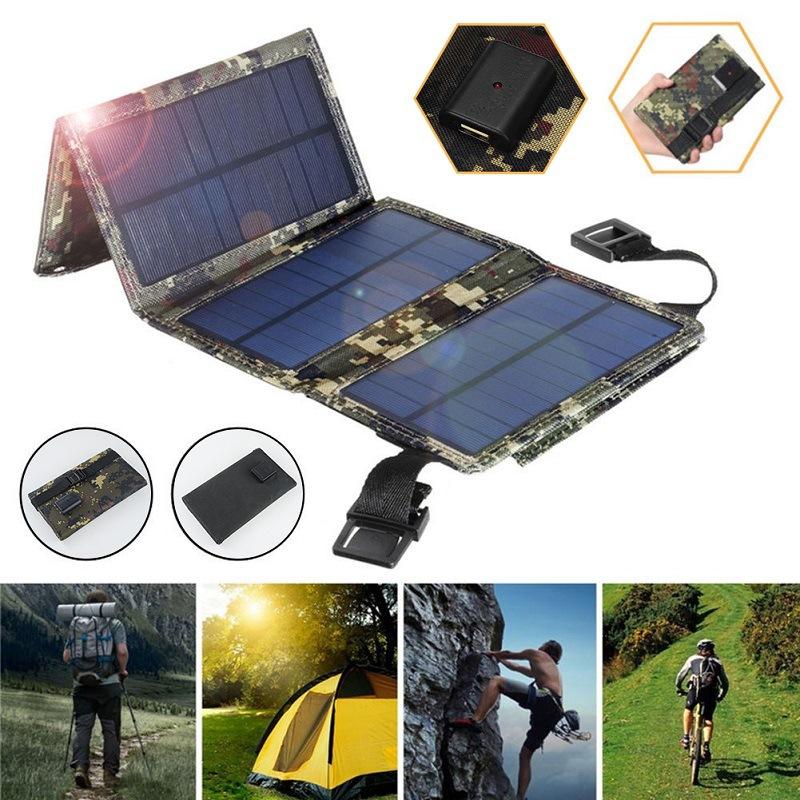 Outdoor Camping Foldable Solar Panel Cell 5V USB Portable Solar Smartphone Battery Charger for Tourism Hiking