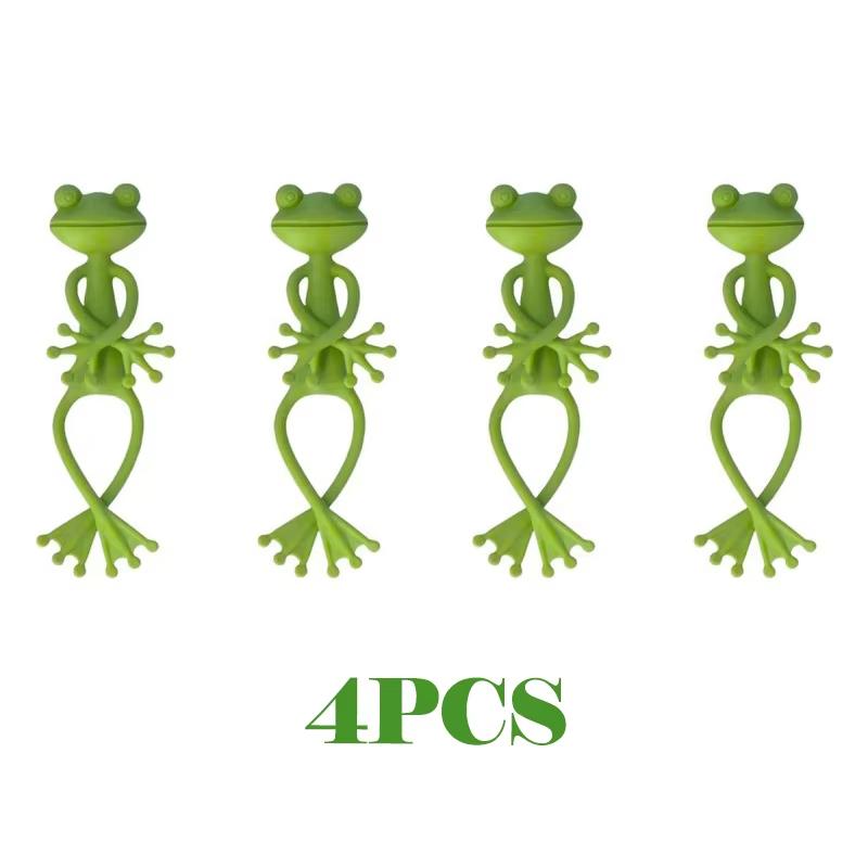 13cm Frog Shaped Reusable Cable Wire Tie Cute Decorative Twist Bendable Garden Plant Support Adjustable Flexible Clip for Stem