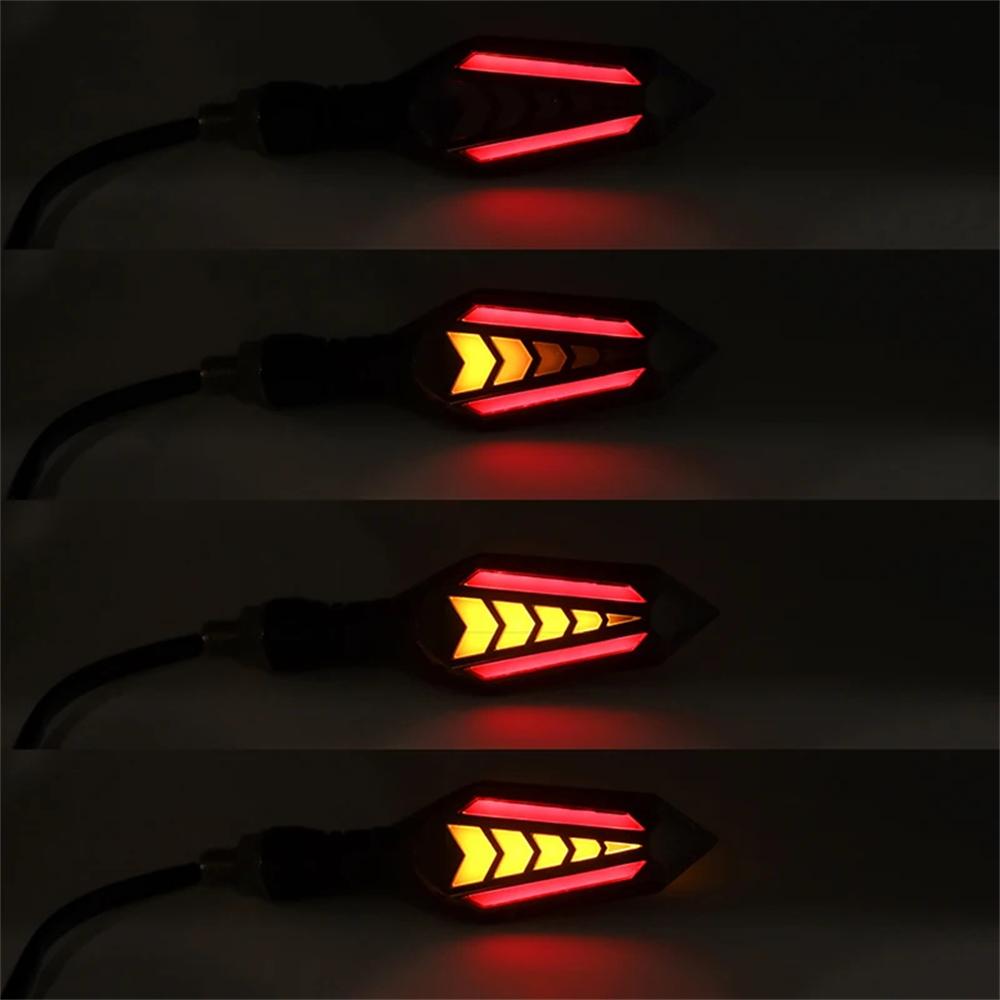 Motorcycle LED Turn Signal Lamp Sequential Flowing Flash Indicator Lights Running Light Arrows LED Motorcycle Turn Signals Lamp