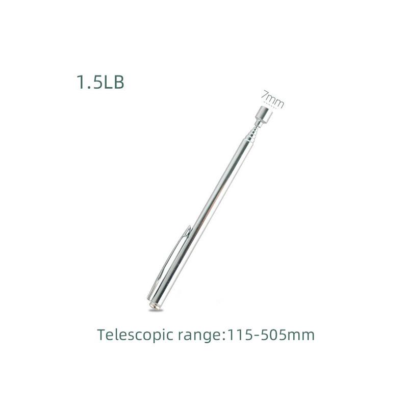 

Flexible Magnetic Pickup Tool Telescopic Magnetic Pickup Tool with Pocket Clip for Picking Up Small Parts Key Screw Metal Object Silver 1LB