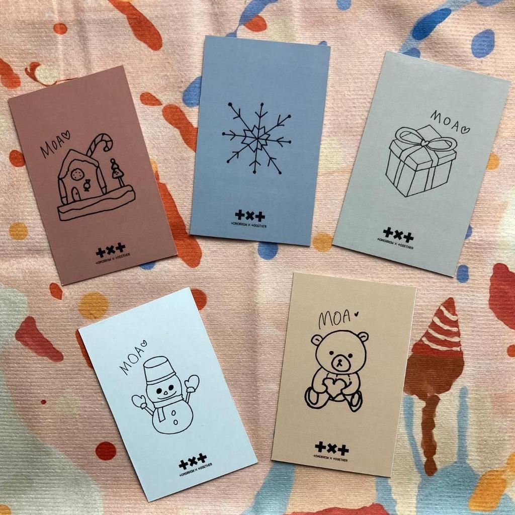 [USED] TXT Korea Gayo Daejeon SBS Limited Sanok Trading Cards (5 pieces)