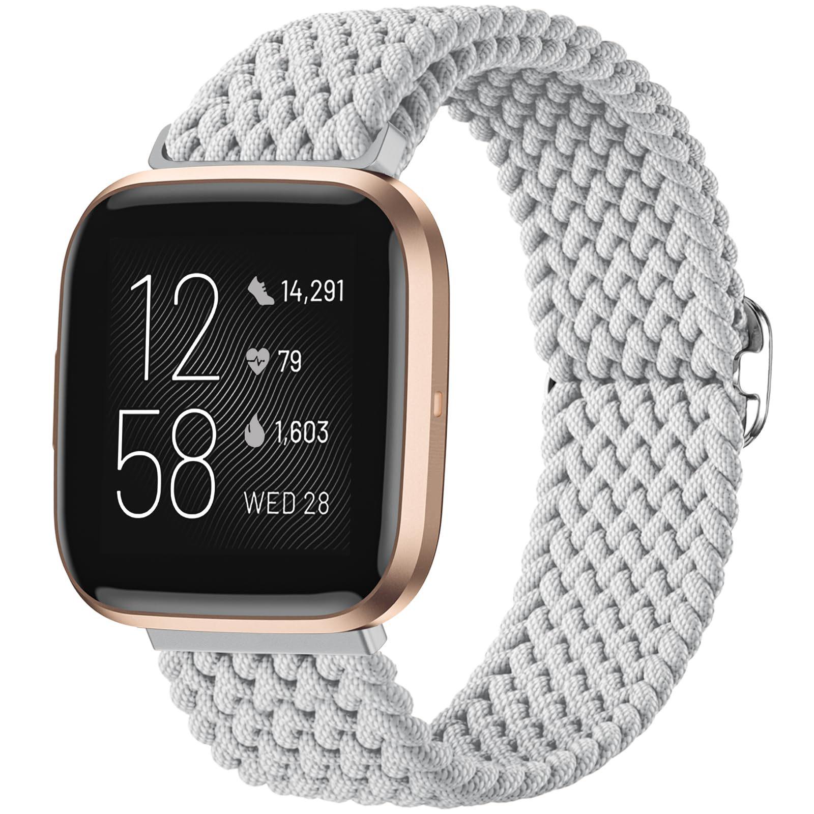 

Fitbit Versa 2 Woven Elastic Sports Wristband Nylon Strap Unpackaged