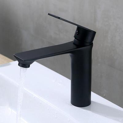 VEMUSE Black Brass Bathroom Sink Faucet