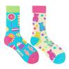 Calzini AB Asimmetrici Trendy Divertenti per Coppia Anatra Mandarina Colorati Calzini a Mezza Gamba SMLSOX