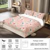 3-piece set, watercolor butterfly pattern printed bedding set, queen, king, double bed, for bedroom, guestroom, hotel