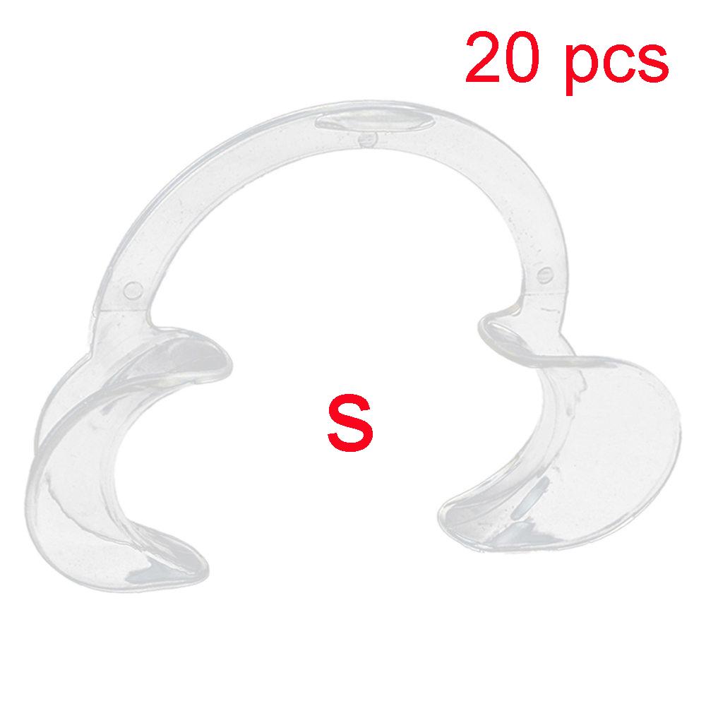 20 Pcs C Shape Mouth Opener Elastic Dental Cheek Retractor Lip Oral Support Dentist Tools
