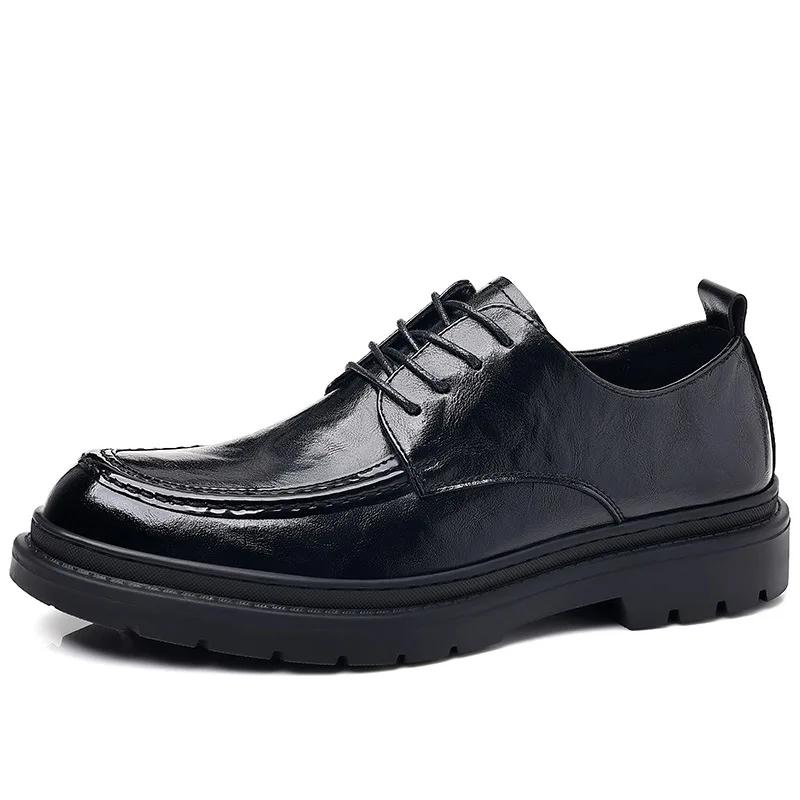 Men Oxfords Shoes Footwear Sneakers Shoes Men Leather Casual Lace-up Walking Men Outdoor Tooling Man