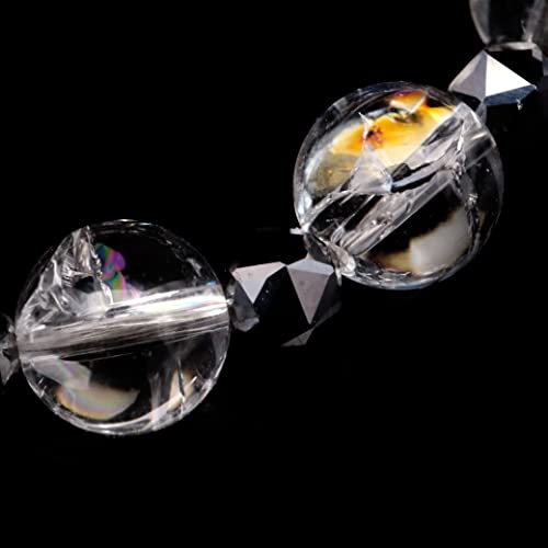 [GOLD STONE] Iris Quartz Bracelet, Terahertz Accessory, Natural Stone, Power Stone, Rainbow Crystal, April Birthstone