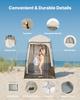 VEVOR Camping Shower Tent, 1 Room, Foldable Privacy Tent Changing Room with Ground Stakes, Ropes, Carry Bag, and Crossbar