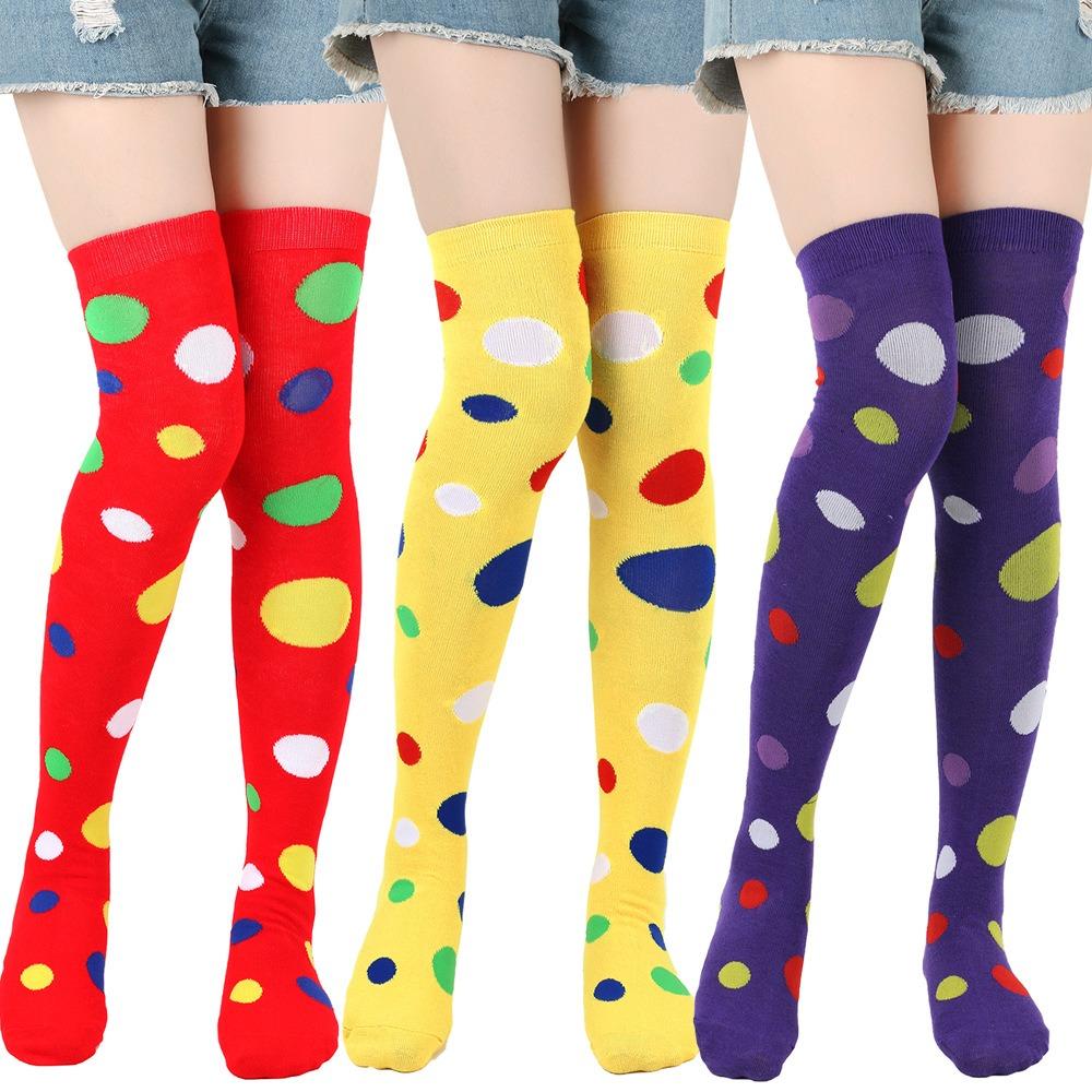 New Style Stockings Socks Polka Dot Over-The-Knee Socks Cosplay Soft Wear-Resistant Socks Polka Dot Colorful Stockings