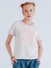 LA MAISON STUDIO Sunstar Ringer Short Sleeve T-Shirt White Pink (Fcg2Ts769W)