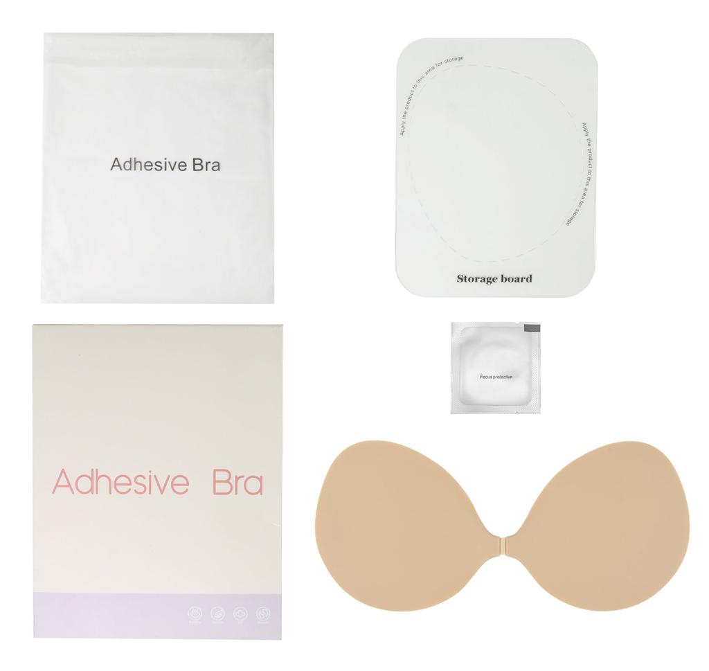 Push-up Sticky Bra Waterproof Sweat-proof Invisible Bra Reusable Silicone Adhesive Bra For Women With Storage Replaceable Pads
