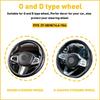 Set Of 2 Elegant Carbon Fiber Design Steering Wheel Covers Strong Natural Fiber Construction Case for Season Use