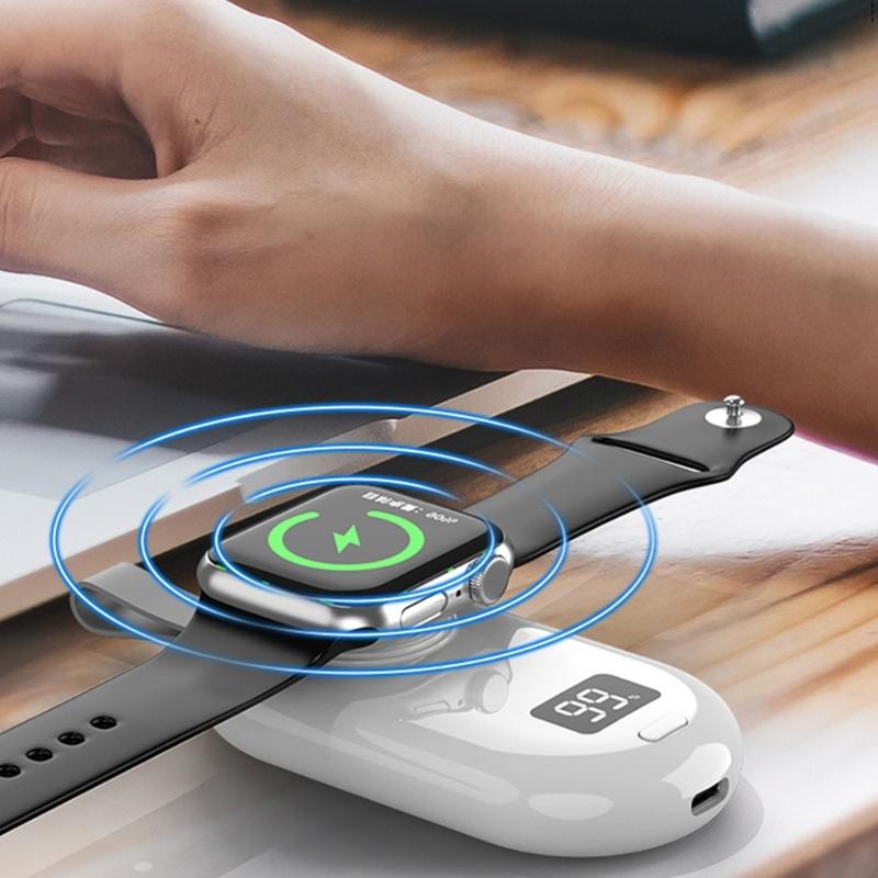 Pohodlná magnetická nabíječka Mini přenosný powerbanka Všestranná mini powerbanka Šikovná nabíječka pro hodinky 9/Ultra/8/7/6/5
