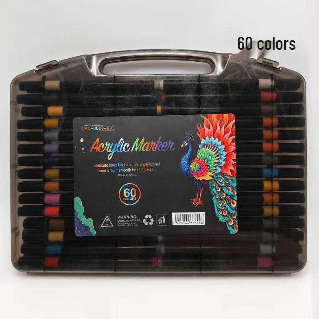 Little Black Box Soft Tip Acrylic Marker for Kids - Opaque, Overlappable, Watercolor Pen for DIY Art