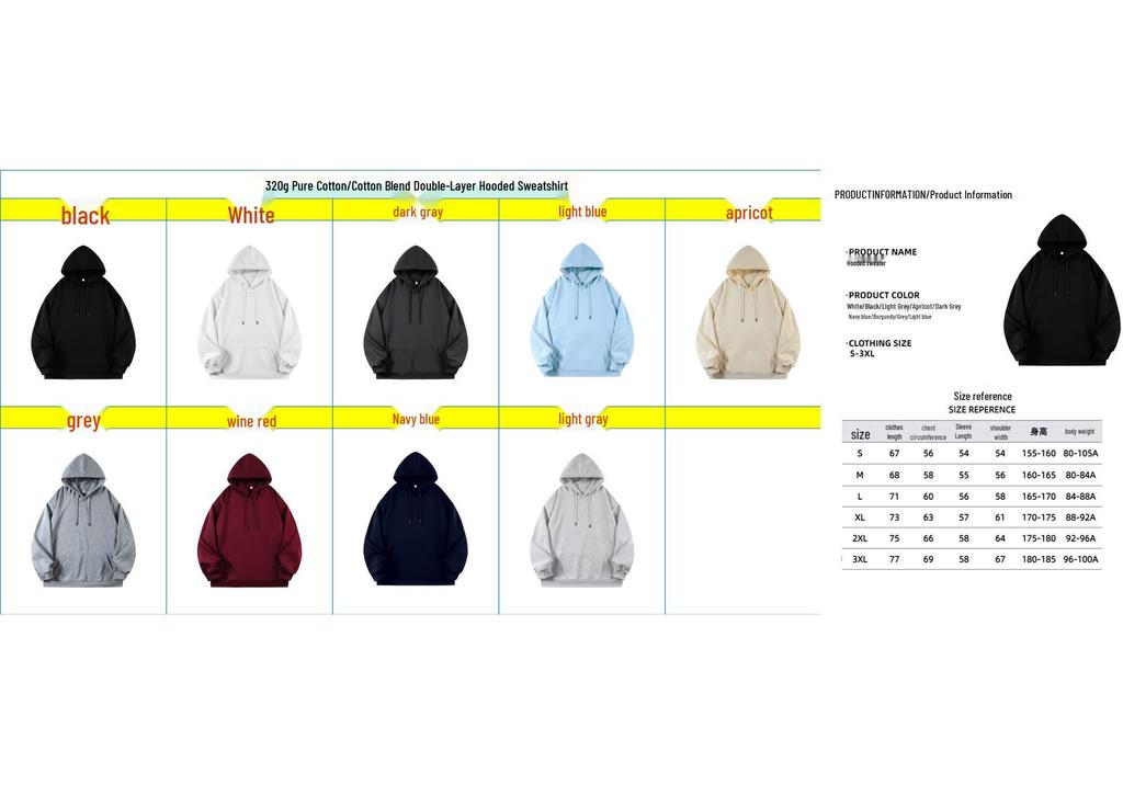 Logo-Emblazoned Cotton Hoodie, 320g, Autumn/Winter Couple's Loose Fit, Drop Shoulder