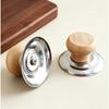 Wooden Lid Cap Kitchen Anti-scald Handle Pot Cover Button Household High-temperature Resistant Single Hole