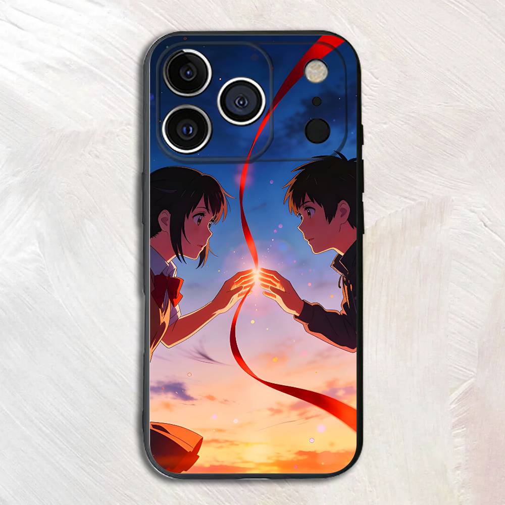 Anime Y-Your Name Silicone Soft Phone Case For iPhone17,16,15,14,13,12 Pro Max Plus X XR SE Cover