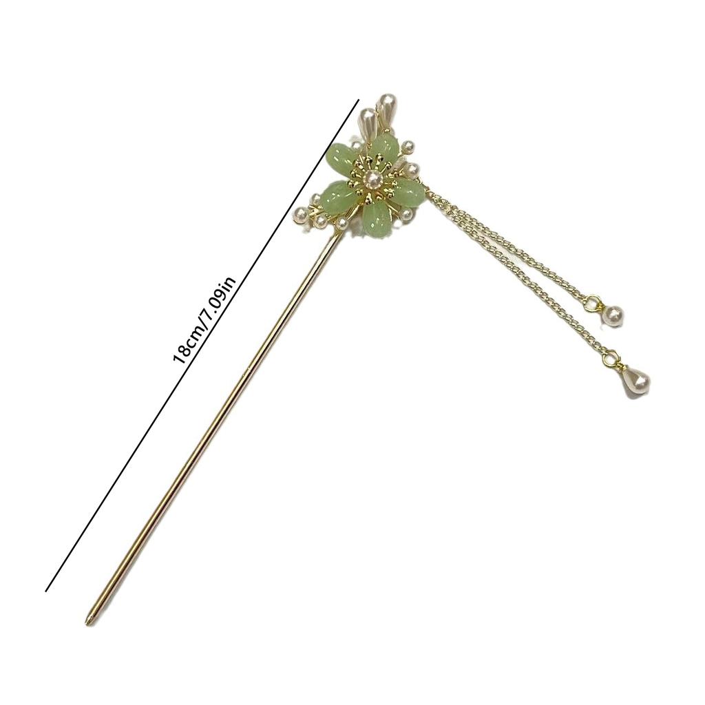 1 Stück Elegantes Temperament Glöckchen Orchideen Quasten Haarspangen Cheongsam Hanfu Gedrehtes Haar Nischenmode Vielseitiger Kopfschmuck