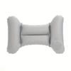 1-Piece H-Shaped Inflatable Travel Lumbar Pillow, Portable Travel Pvc Flocking Press-Inflatable Lumbar Support Pillow, Office Chair Backrest Pillow